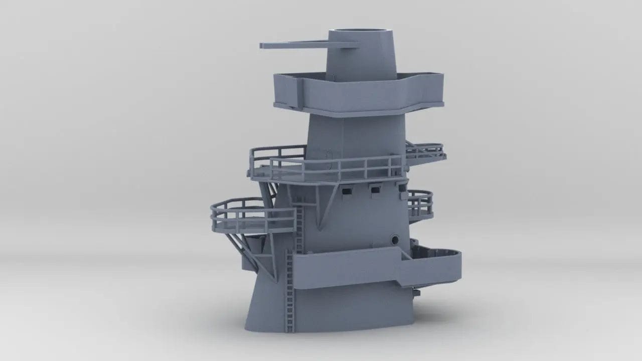 1/144 USS BB59 Tower Above Mk51 Platform - distefan 3d print