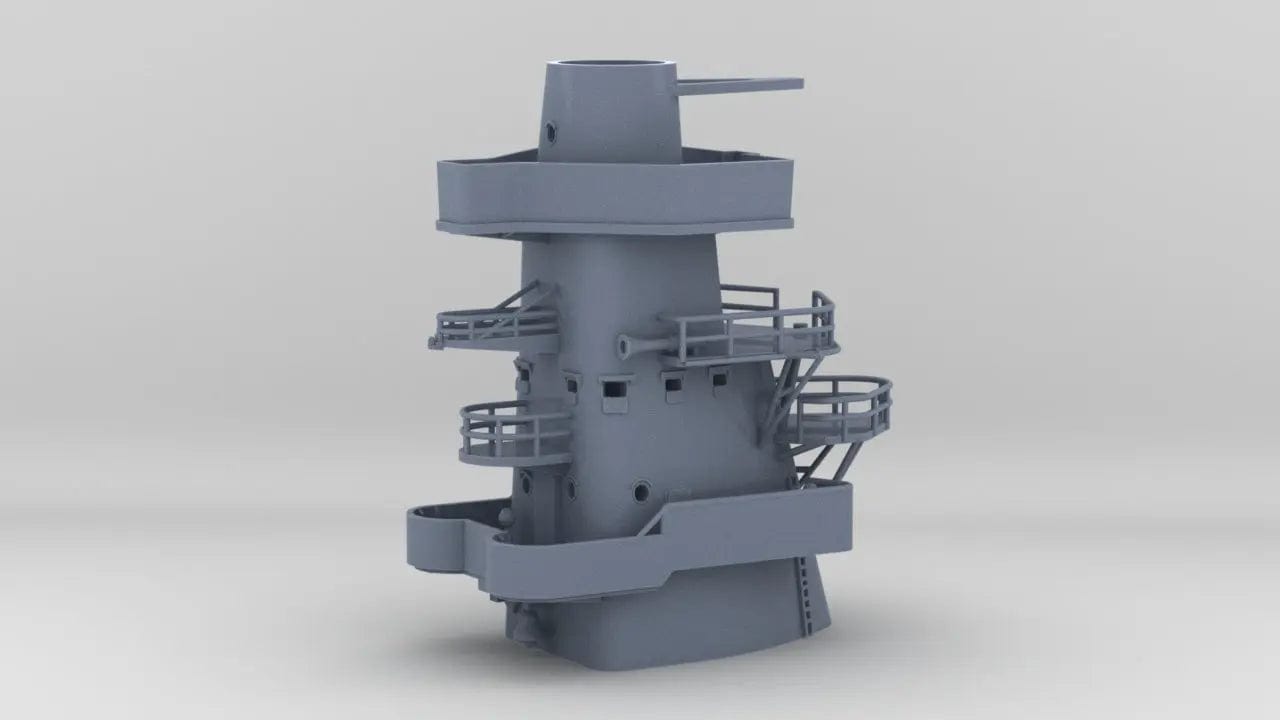 1/144 USS BB59 Tower Above Mk51 Platform - distefan 3d print