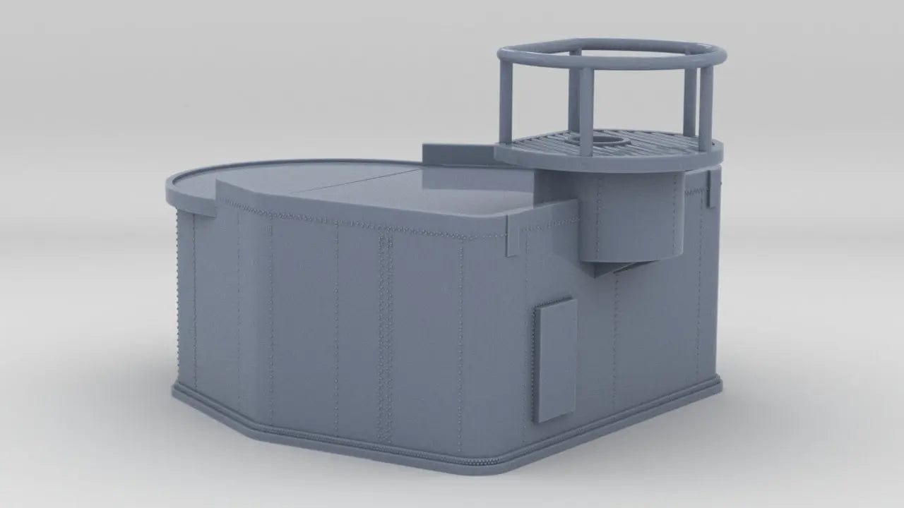 1/144 USS Cassin Young (DD-793) Mare Island D-shaped Tub - distefan 3d print
