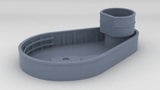 1/144 USS Fletcher Aft 40mm Bofors Tear Drop Tub (Lindberg)