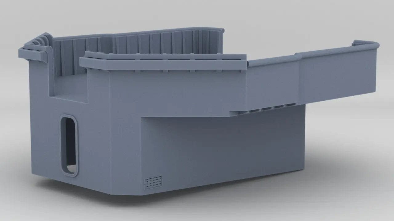 1/144 USS Fletcher Square Bridge Deck - distefan 3d print
