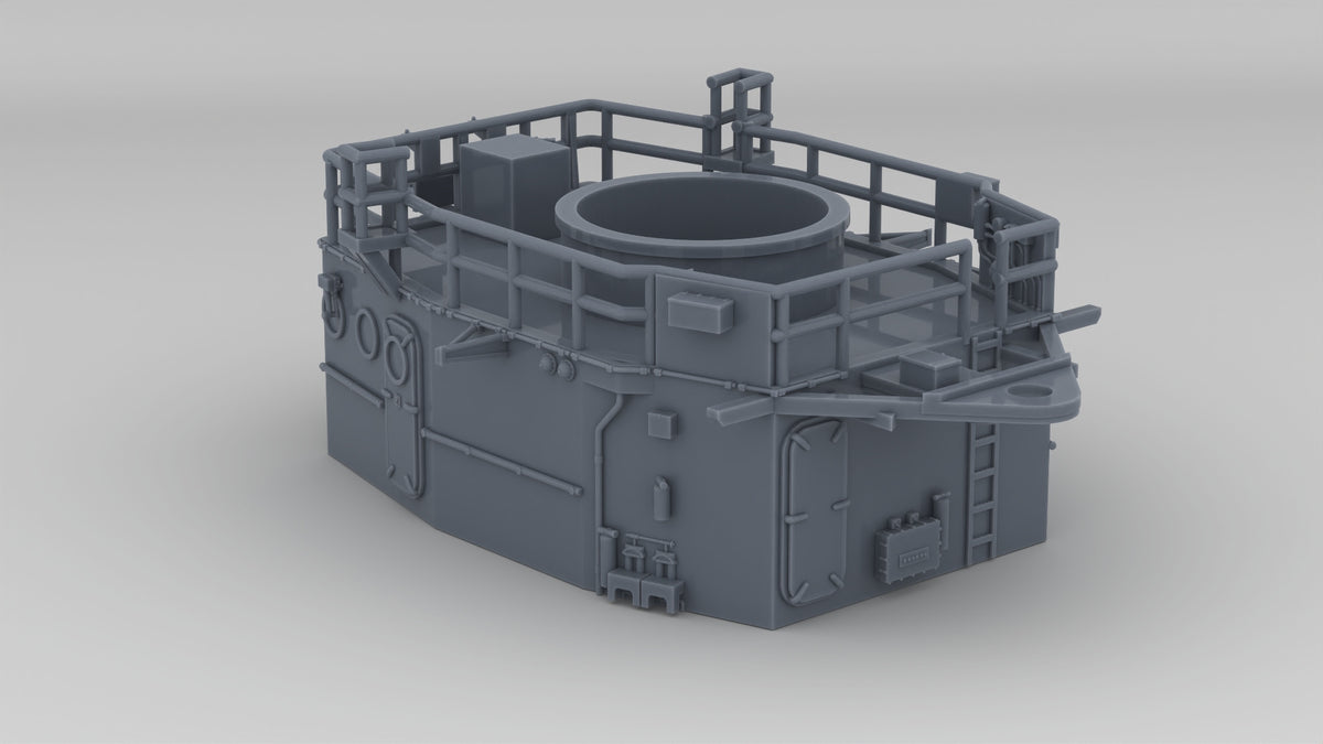 1/144 USS Kidd (DD-661) Forward Deck 1 Pilot House - distefan 3d print