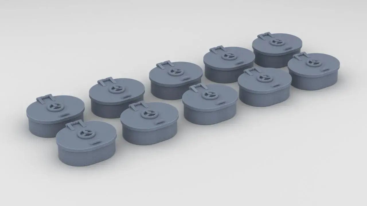 1/144 USS Kidd (DD-661) Oval Hatches Type 2 Set (10pcs) - distefan 3d print