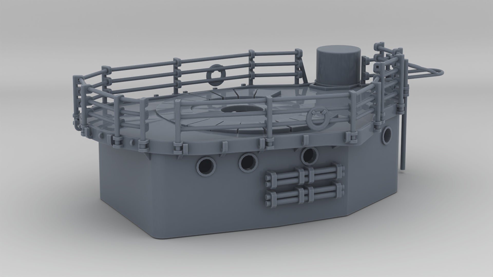 1/144 USS Ward Aft Deck House - distefan 3d print