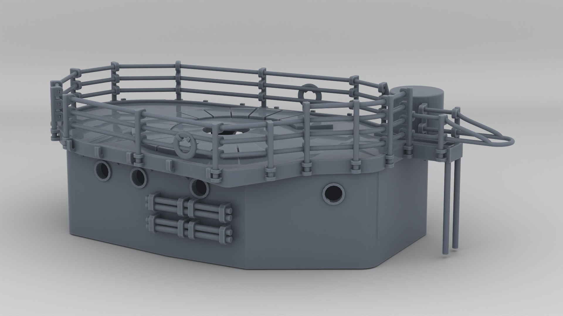 1/144 USS Ward Aft Deck House - distefan 3d print