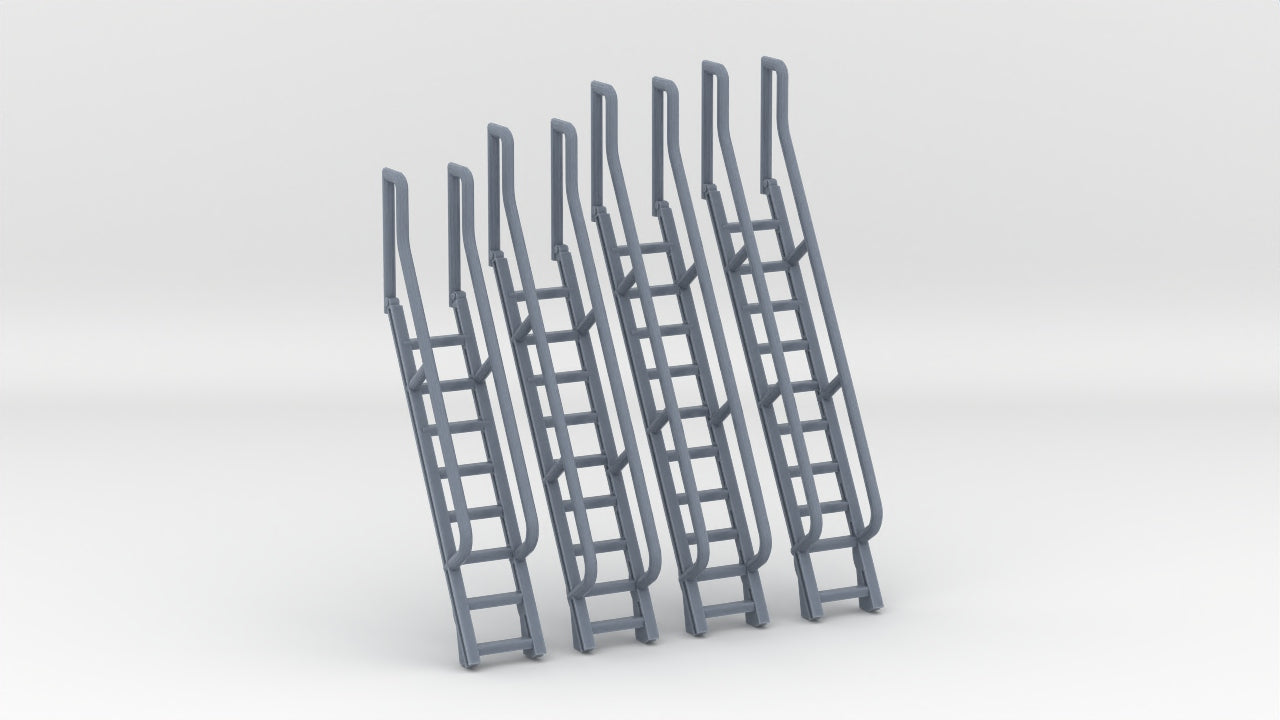 1/144 USS Ward Deck Stairs Set (4pcs) - distefan 3d print