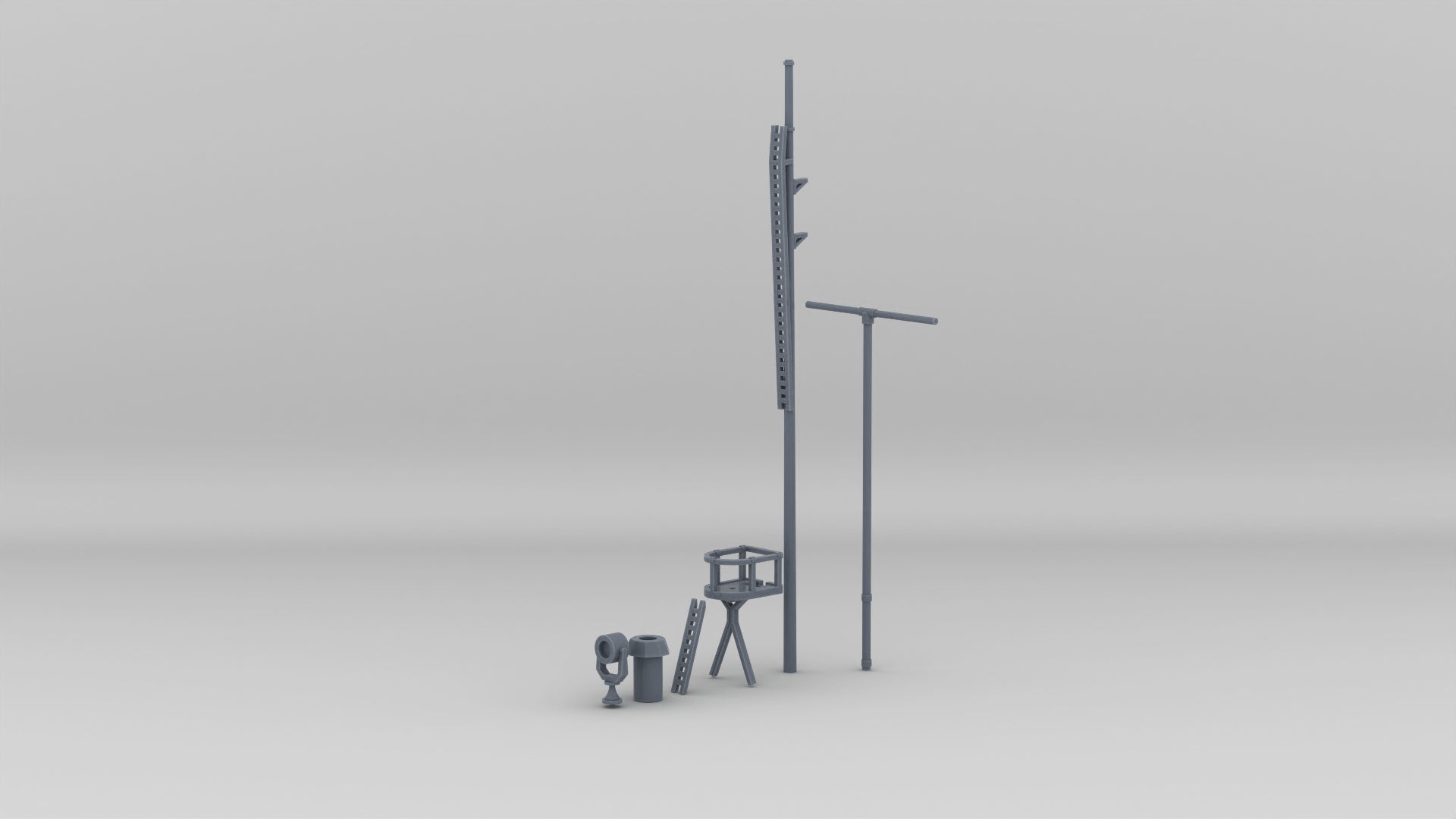 1/144 USS Ward Forward Mast Kit - distefan 3d print