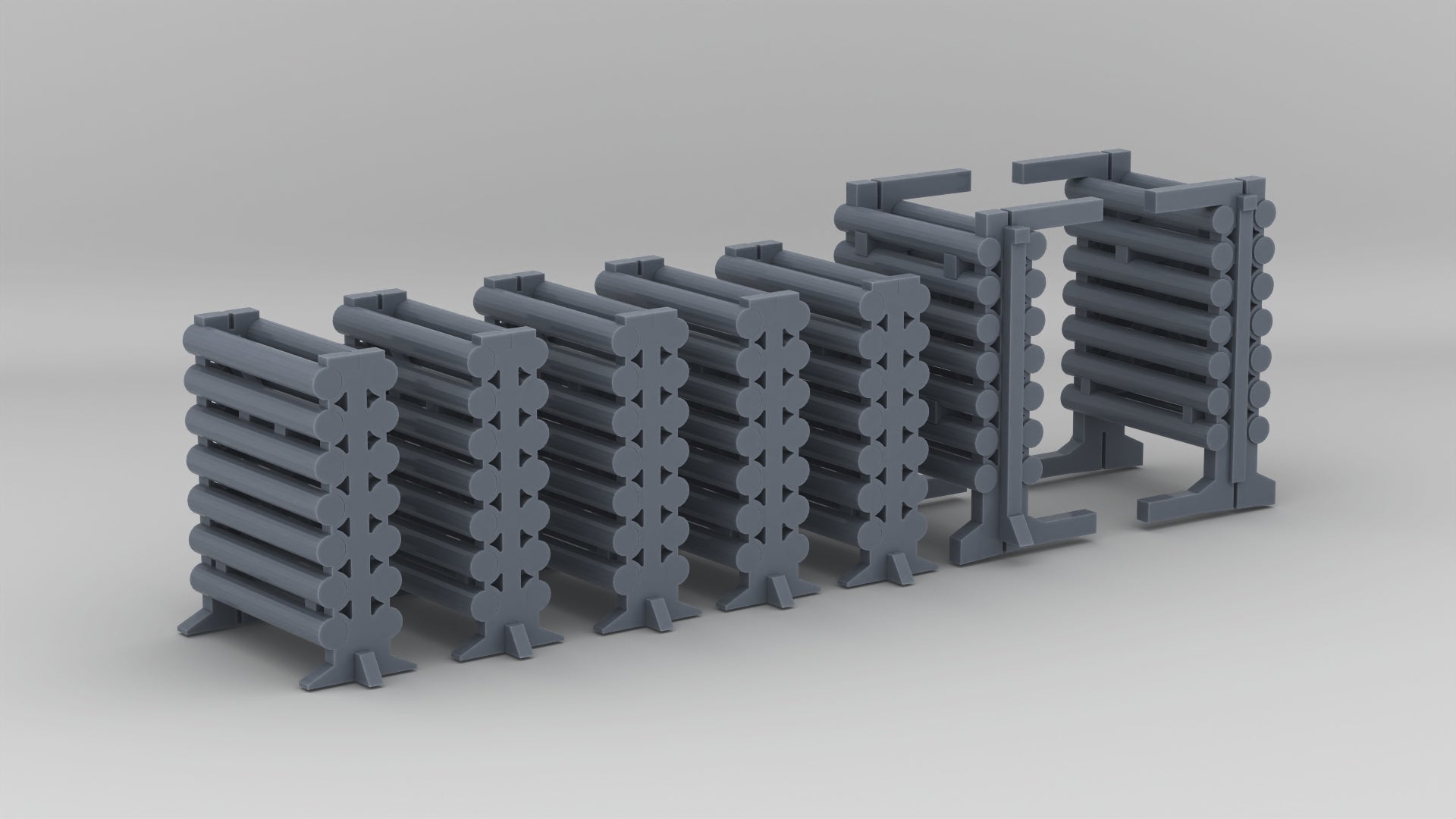 1/144 USS Ward In Racks Set (7pcs) - distefan 3d print