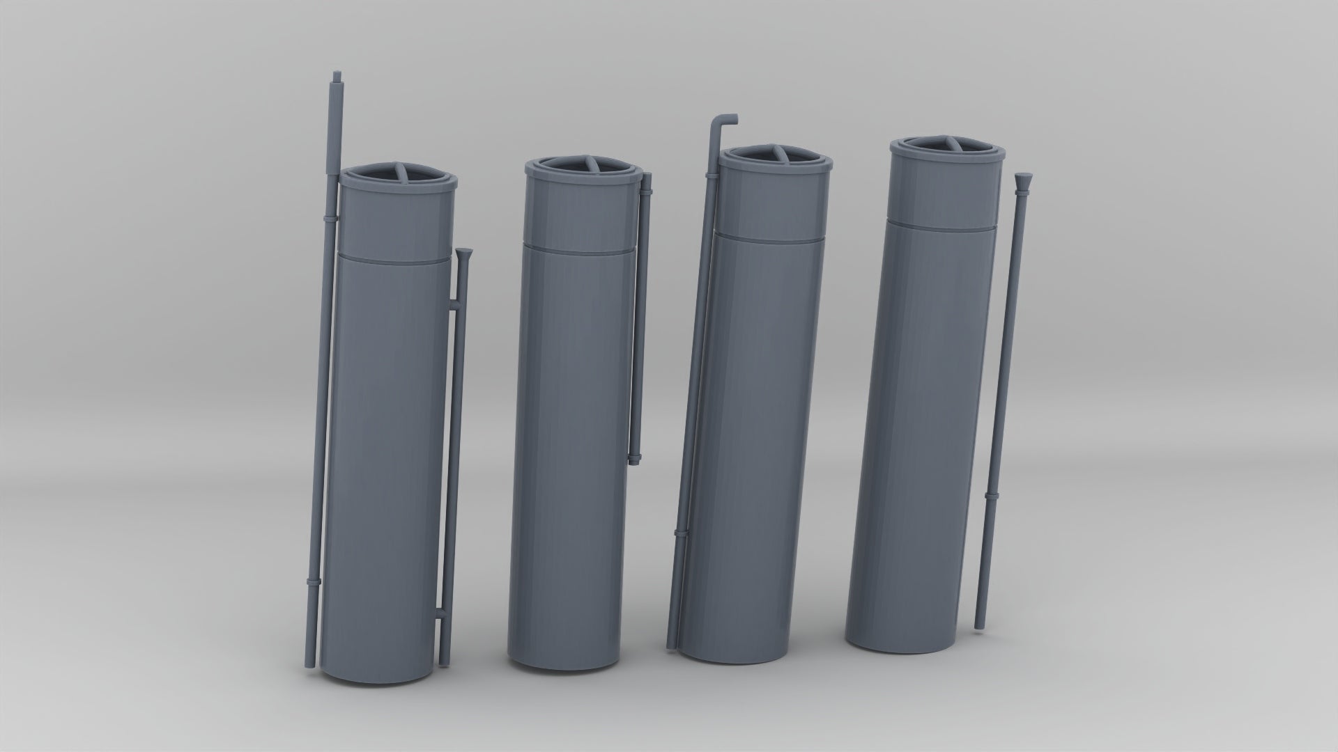 1/144 USS Ward Smokestack Set (4pcs) - distefan 3d print