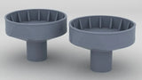 1/150 IJN Yamato 12.7cm Gun Amidships Tubs Set A (2pcs)