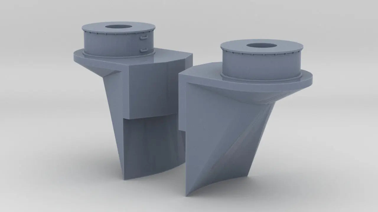 1/150 IJN Yamato Machine Gun Control Tower Mount Set (2pcs) - distefan 3d print