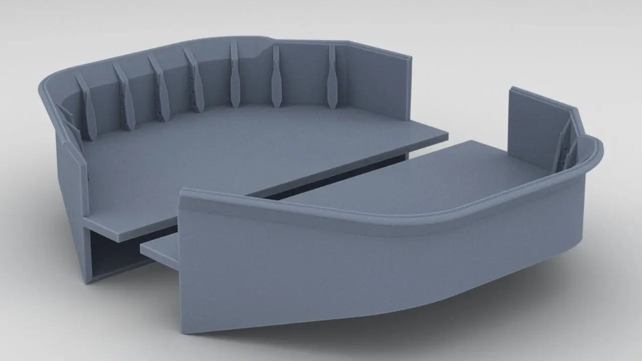 1/150 IJN Yamato MG Tubs Set (2pcs) - distefan 3d print