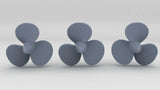1/150 DKM Bismarck Propellers w/ Hole Set (3pcs)