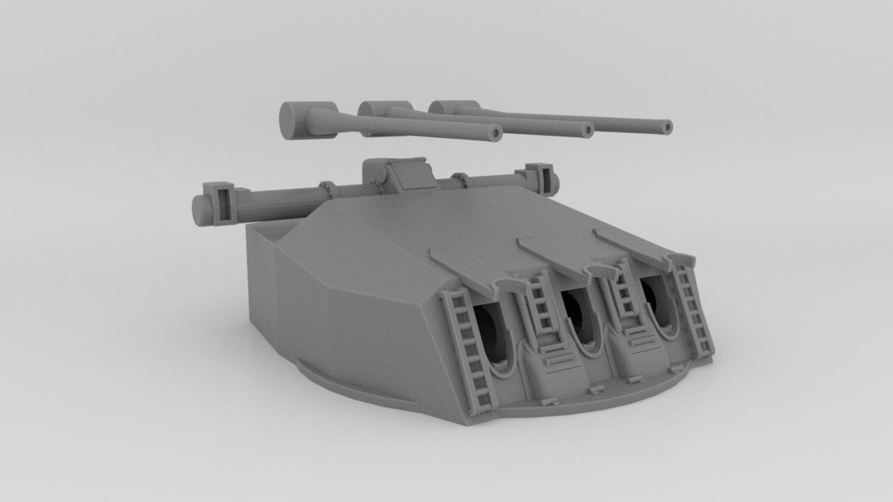 1/150 French Richelieu Aft Triple 152mm Turret B 3dspro