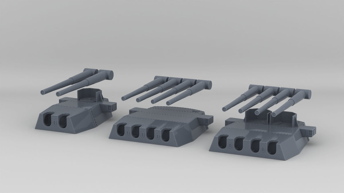 1/150 HMS King George V 14in Turrets Set (3pcs) - distefan 3d print