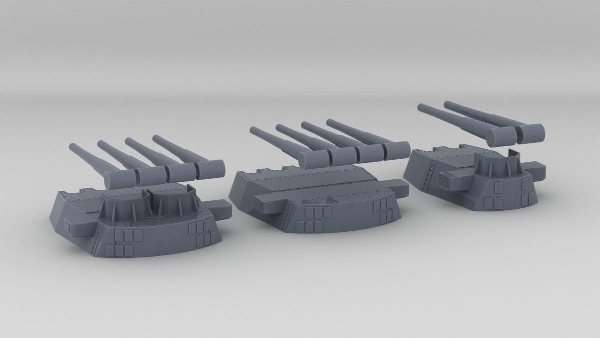 1/150 HMS King George V 14in Turrets Set (3pcs) - distefan 3d print