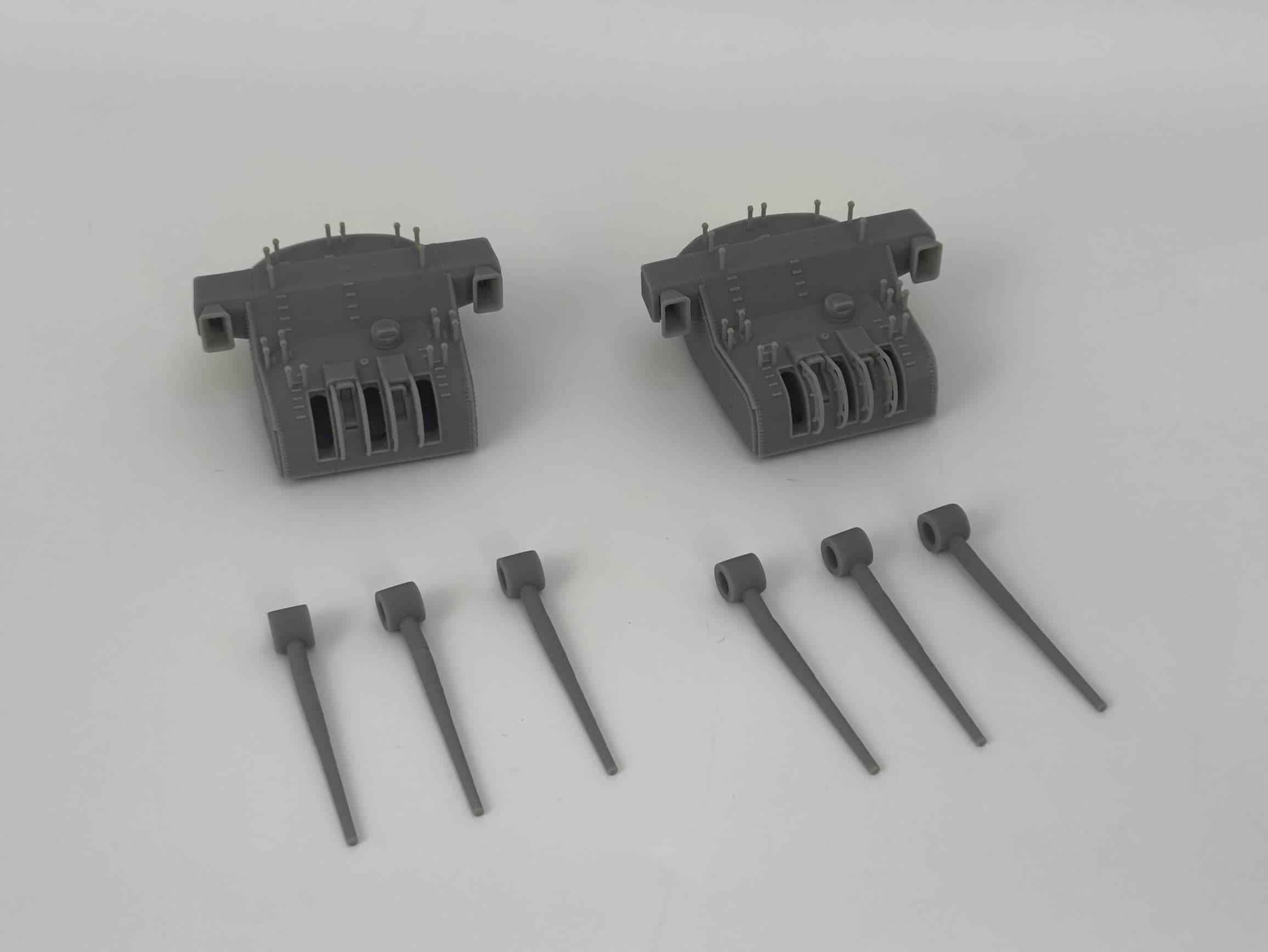 1/150 IJN 15.5cm/60 3rd Year Type Naval Gun Set (2pcs) - distefan 3d print – alternate view