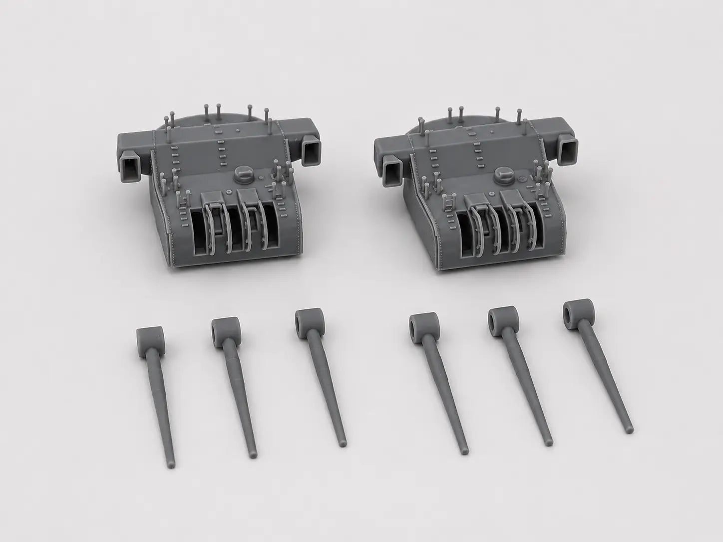 1/150 IJN 15.5cm/60 3rd Year Type Naval Gun Set (2pcs) - distefan 3d print – alternate view