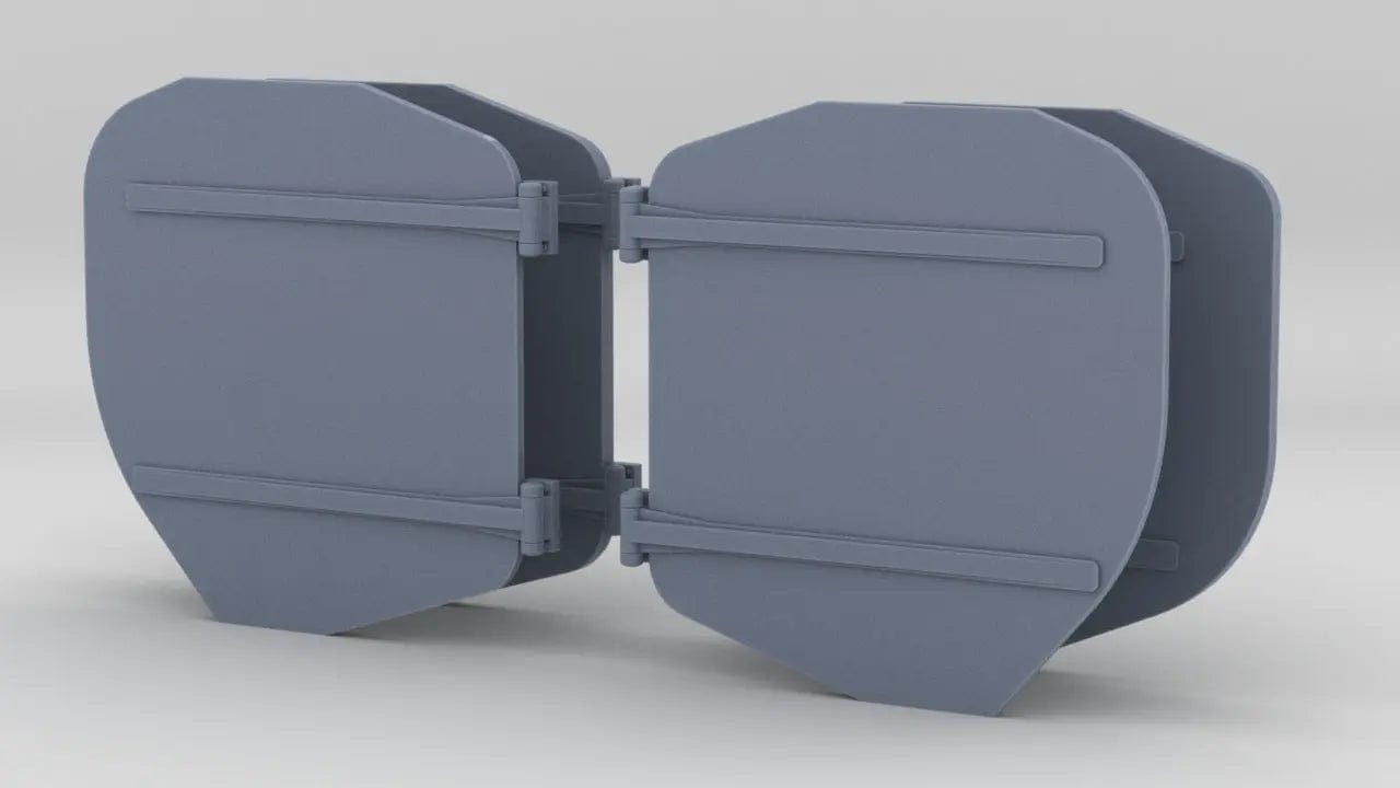 1/150 IJN Yamato Boat Hanger Door Closed Set (4pcs) - distefan 3d print