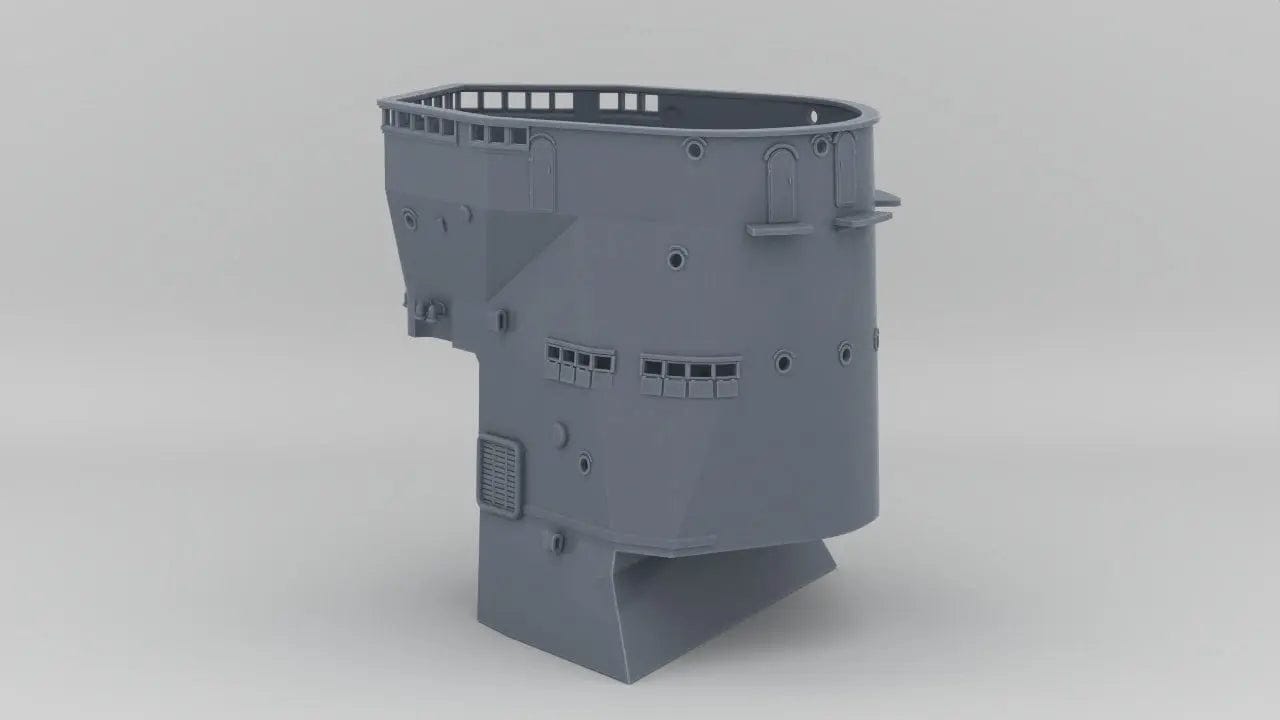 1/150 IJN Yamato Forward Structure Navigation Bridge - distefan 3d print – alternate view