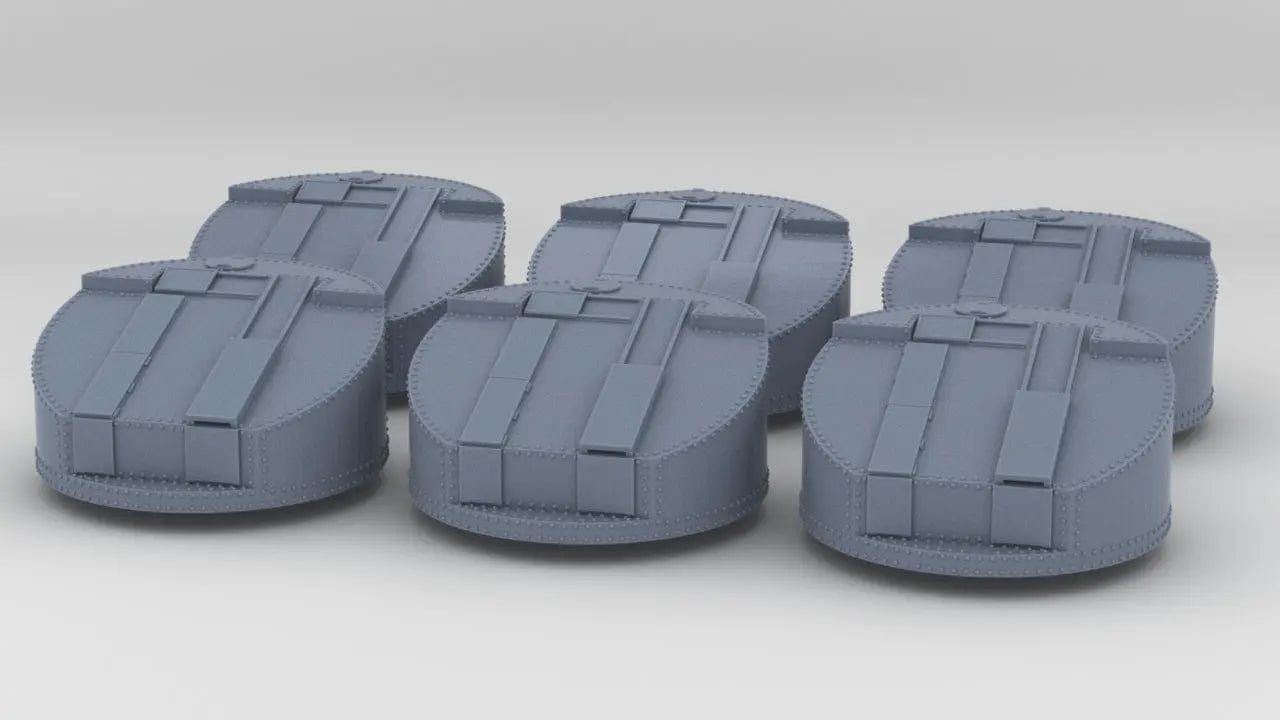 1/150 IJN Yamato Type 95 Machine Gun Control Tower Set (6pcs) - distefan 3d print