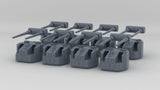 1/150 RN Twin QF 5.25-inch (133 mm) Gun Set (8pcs)
