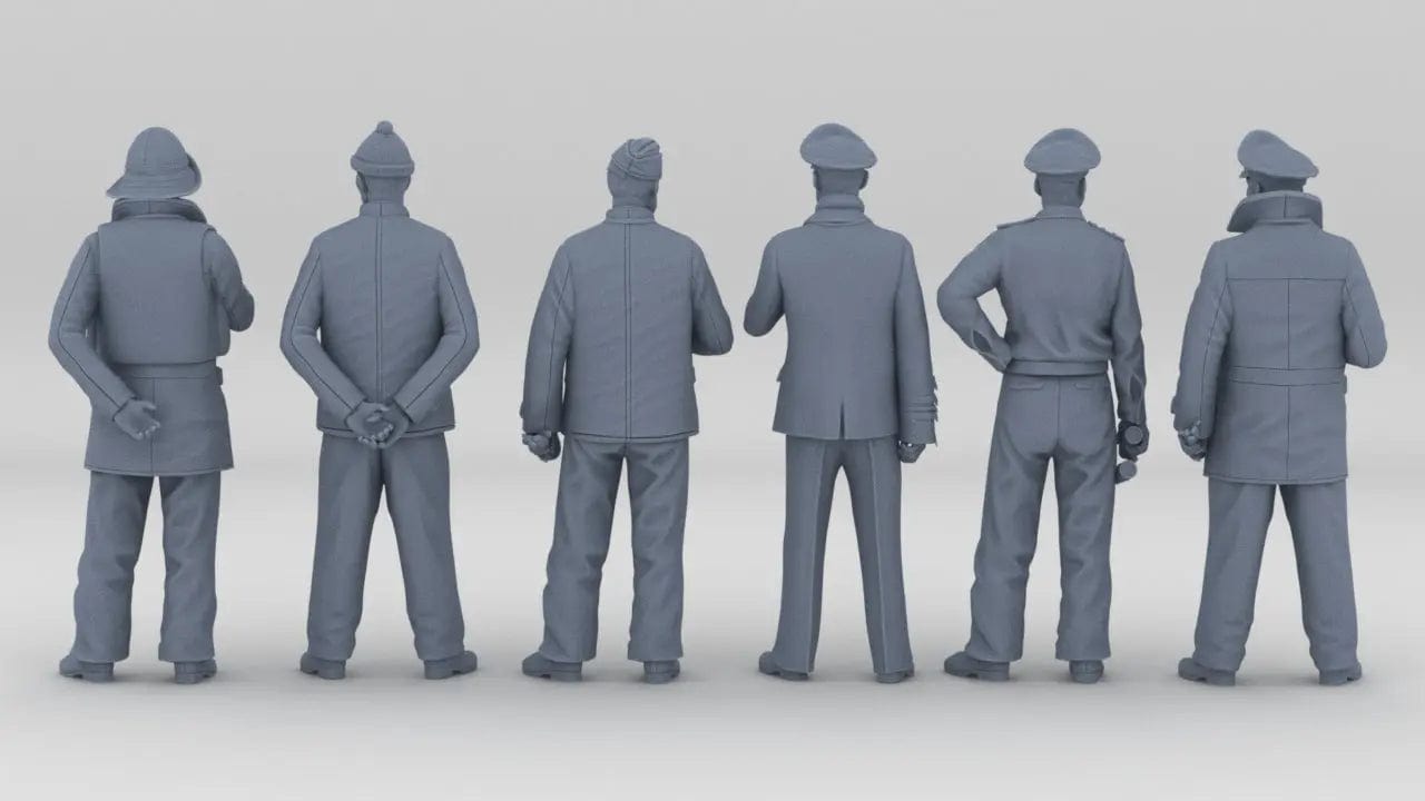 1/16 DKM U-Boot Sailors Set (6pcs) - distefan 3d print