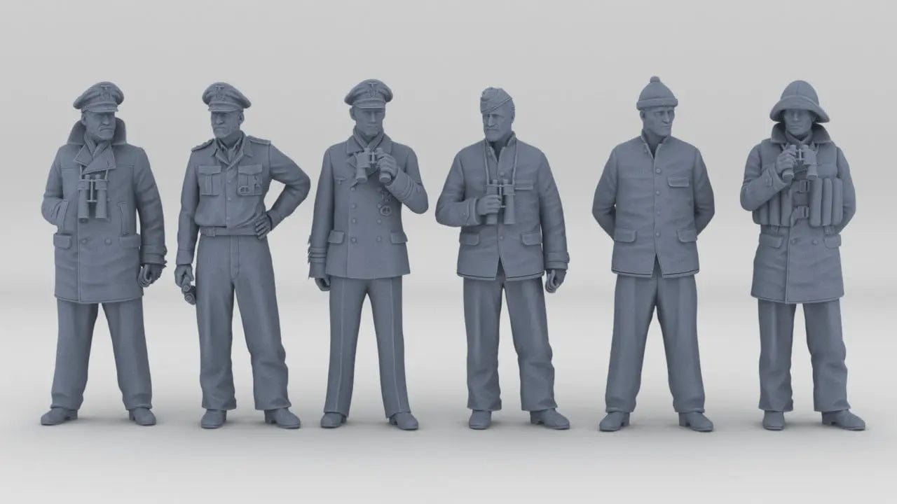 1/16 DKM U-Boot Sailors Set (6pcs) - distefan 3d print