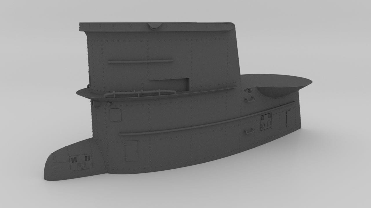 1/16 DKM U-Boot VII/C Conning Tower v2   - distefan 3d print