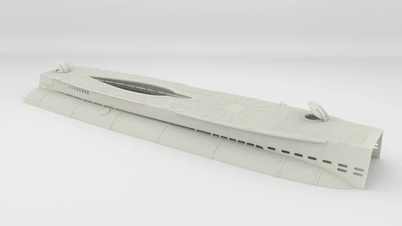 1/16 DKM U-boot VII/C Hull - Deck Upper Part - distefan 3d print