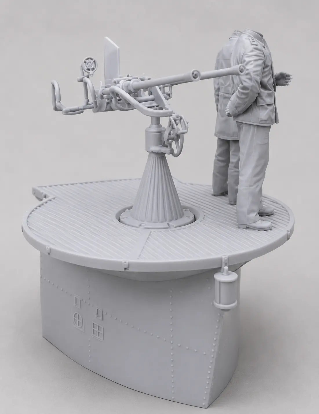 Build Your Own U-Boat: 1/16 DKM Uboot VIIB Conning Tower Half (Distefan 3D Print)