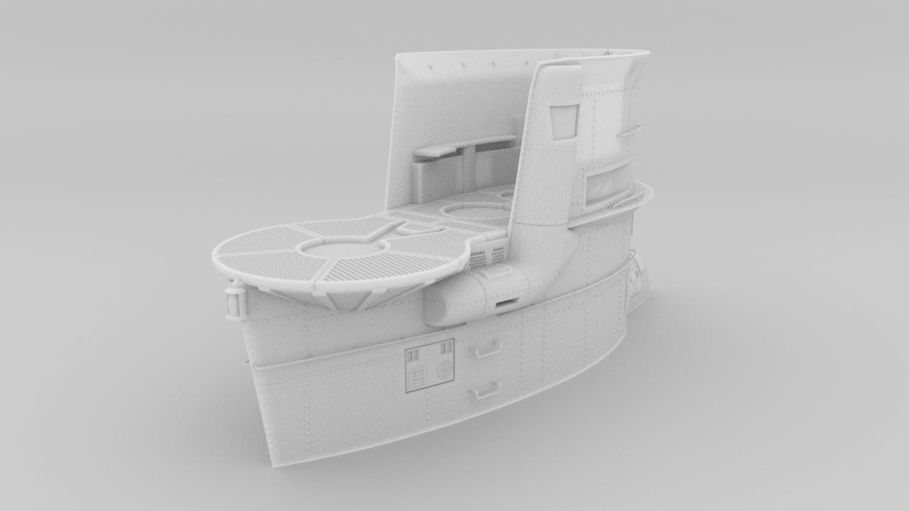 1/16 DKM Uboot VIIB Conning Tower - distefan 3d print