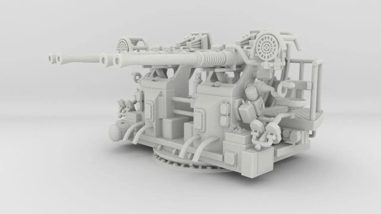 1/16 USN 40mm Quad Bofors v2 - distefan 3d print