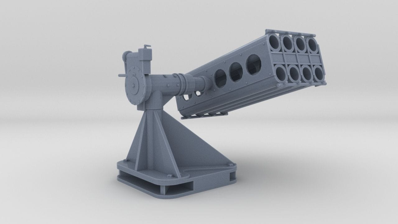 1/16 USN PT Boat Rocket Launchers Starboard - distefan 3d print