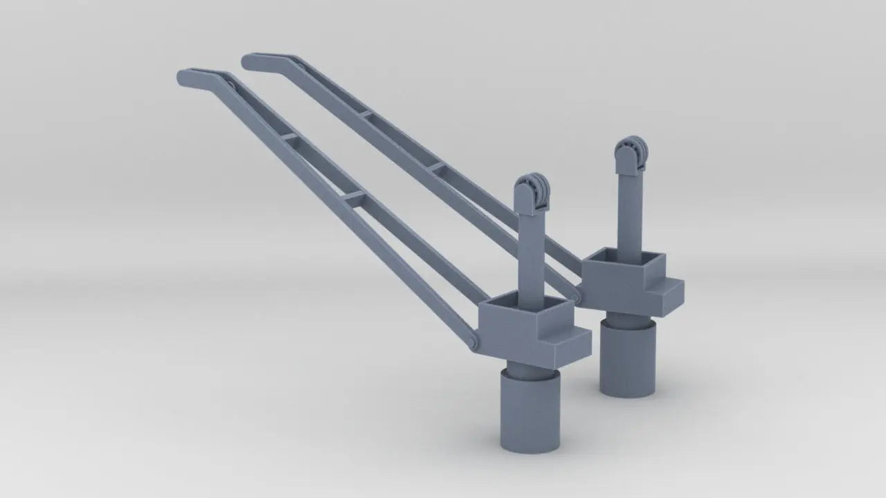 1/160 DKM H-39 Amidships Boat Crane Set (2pcs) - distefan 3d print