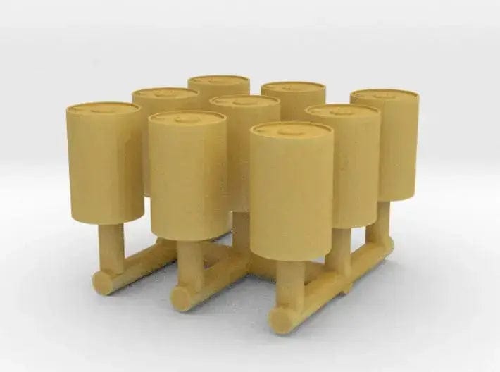 1/160 USN 300lb depth charges Mark 6 set 9pcs - distefan 3d print