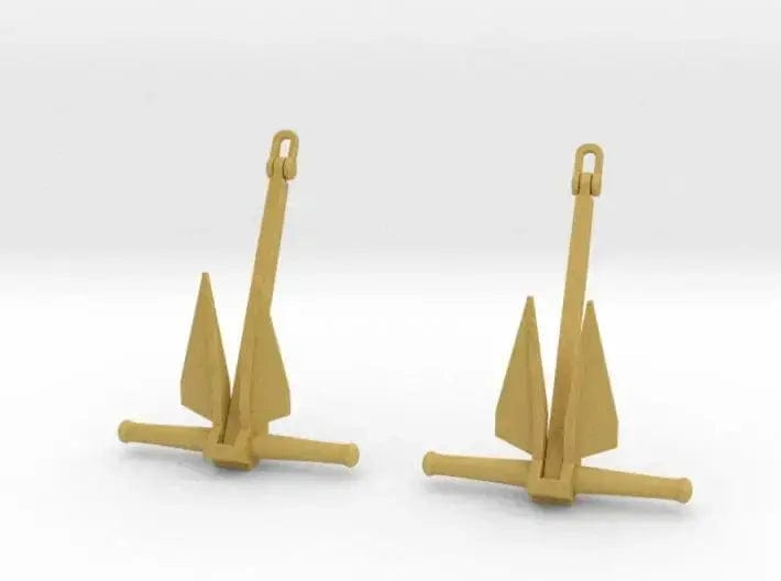 1/160 USN anchor danforth 750kg set - distefan 3d print