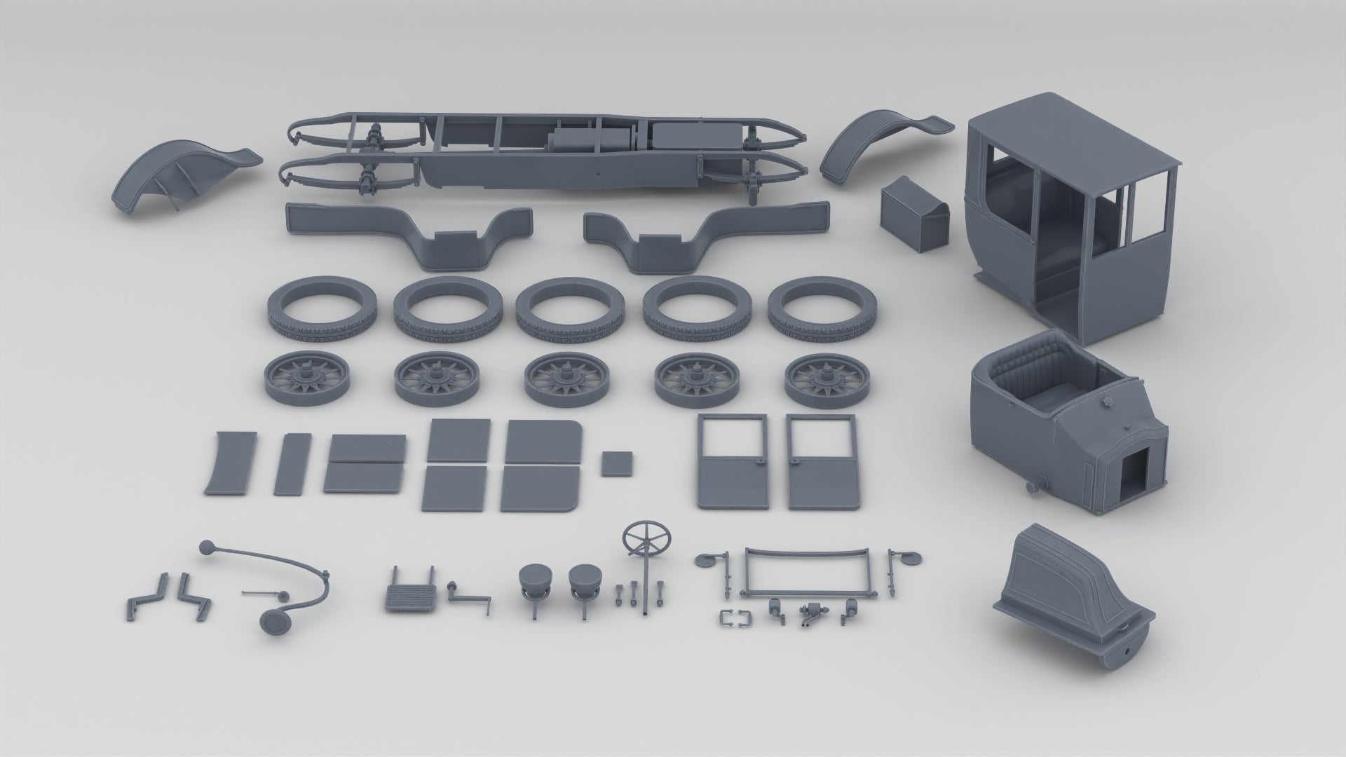 1/18 1912 Renault Type CB Coupe DeVille Kit - distefan 3d print