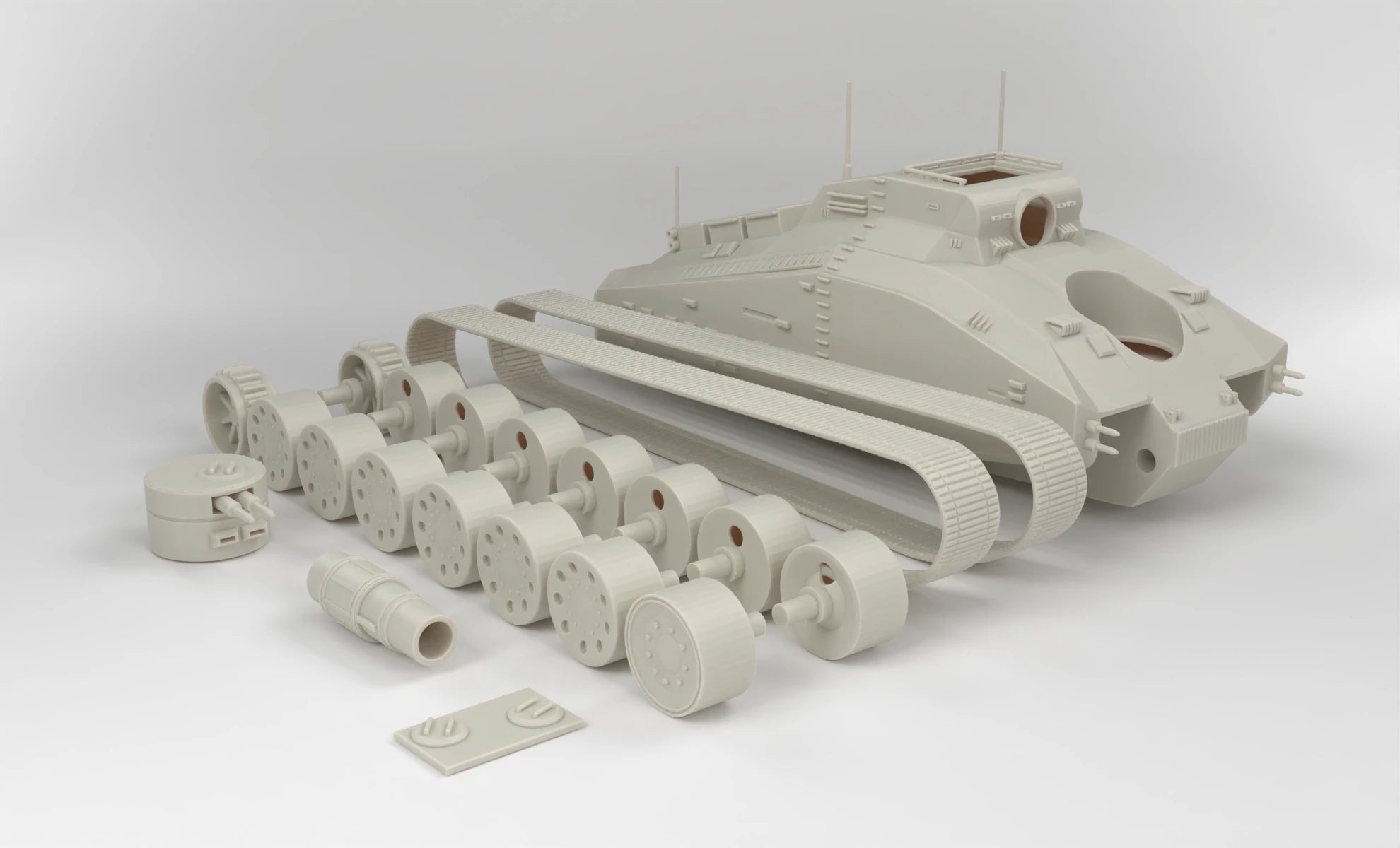 1/18 Sci-Fi Uber Tank Model Kit 3dspro – alternate view