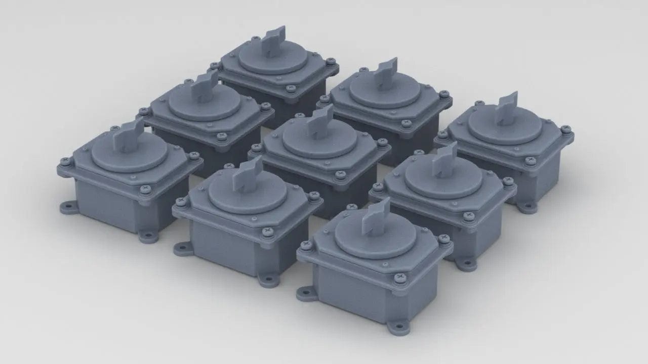 1/18 USN Rotary Selector Switch Set (9pcs) - distefan 3d print