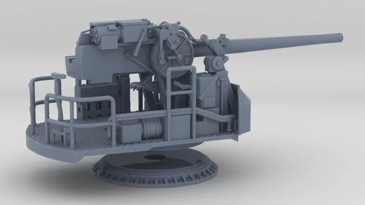 1/18 USN Single 5-inch (127 mm) 38 Cal. Gun - distefan 3d print