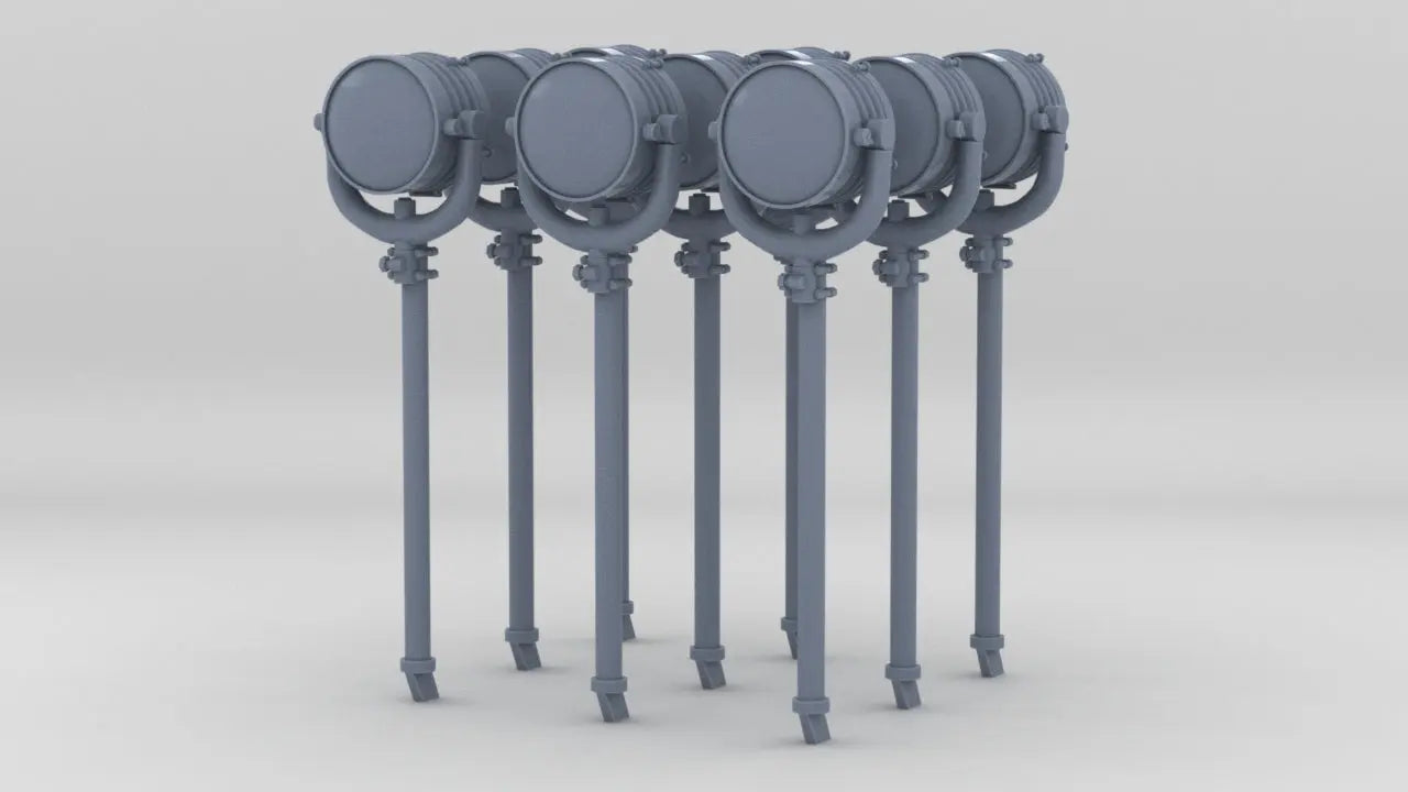 1/192 USN 12-inch Searchlight v1 Set (9pcs) Resin3Dinteractive