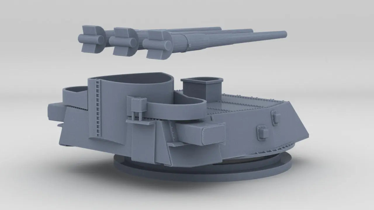 1/192 USN 16in/45 (40,6 cm) Mark 6 Turret 3 - distefan 3d print