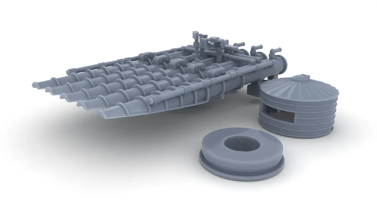 1/192 USN 21in Quintuple Torpedo Mount with Blast Resin3Dinteractive