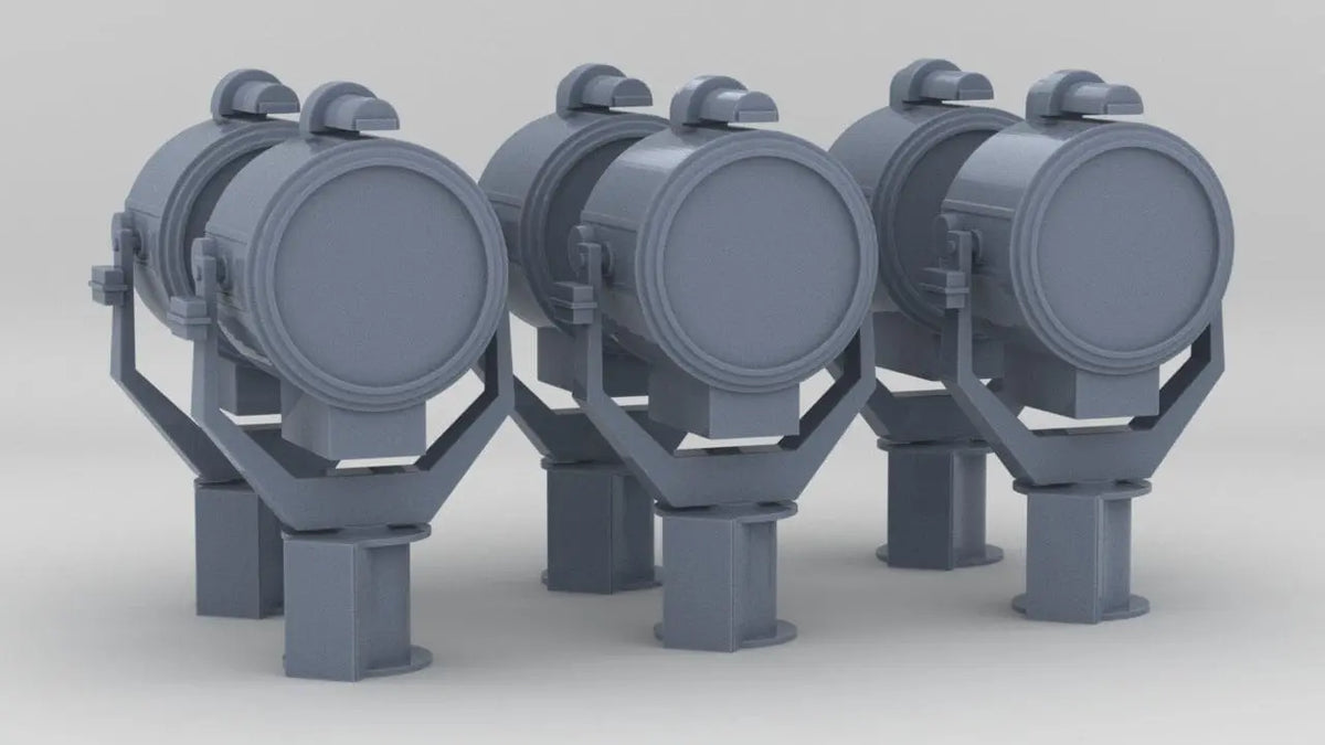 24 Inch Searchlight 1/192 USN 24-inch Searchlight Set (6pcs) - distefan 3d print