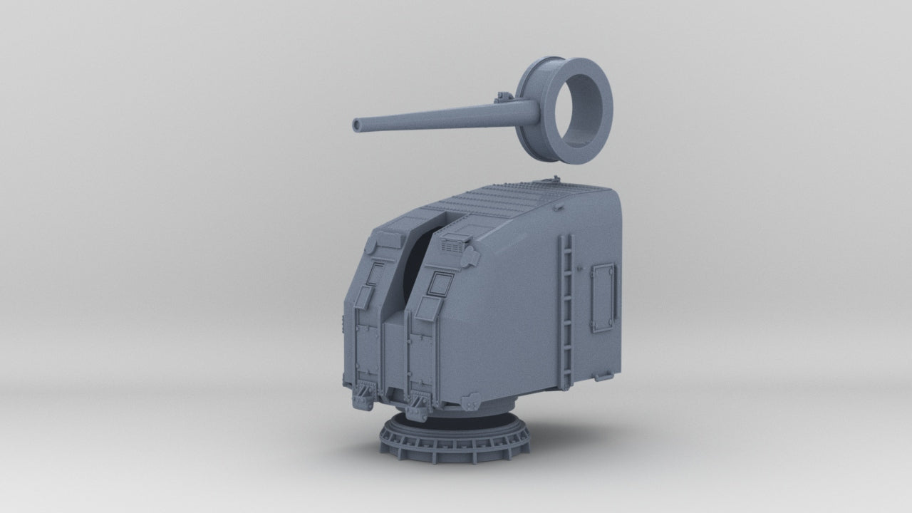 1/192 USN 5"/38 Cal. "Double Knuckle" Mount Hard, Late Set - distefan 3d print