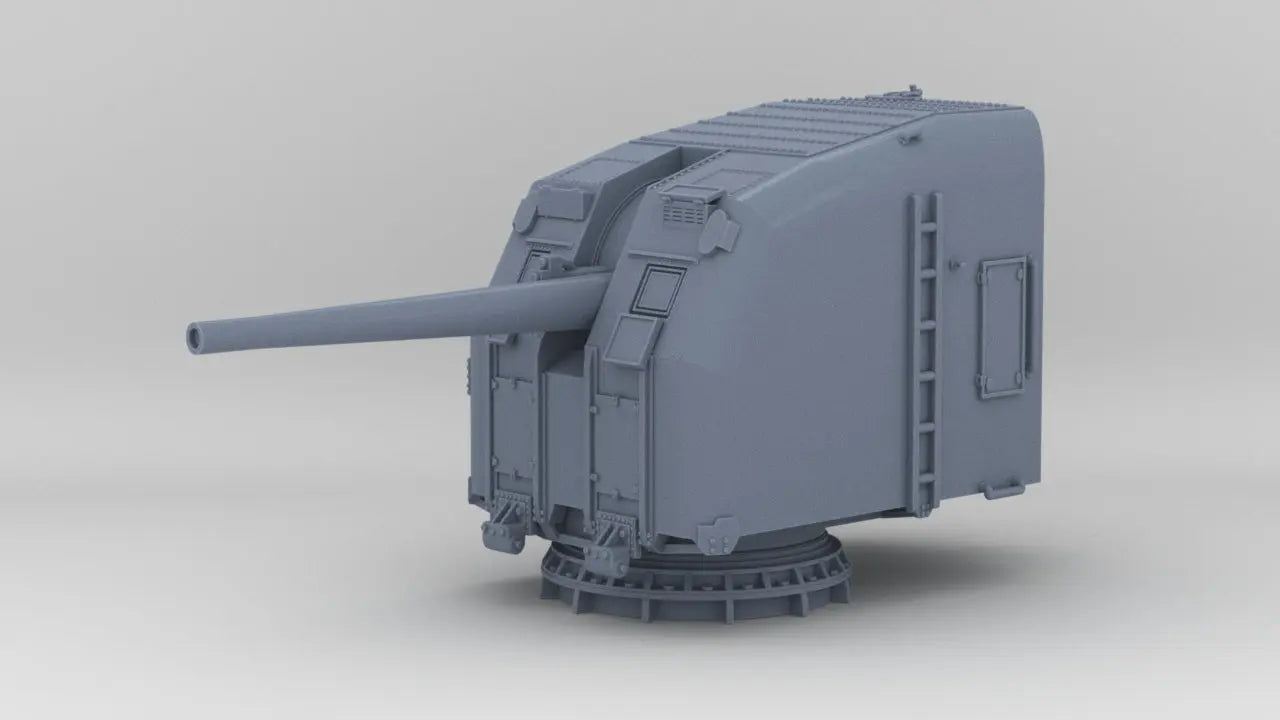 1/192 USN 5"/38 Cal. "Double Knuckle" Mount Hard, Late Set - distefan 3d print