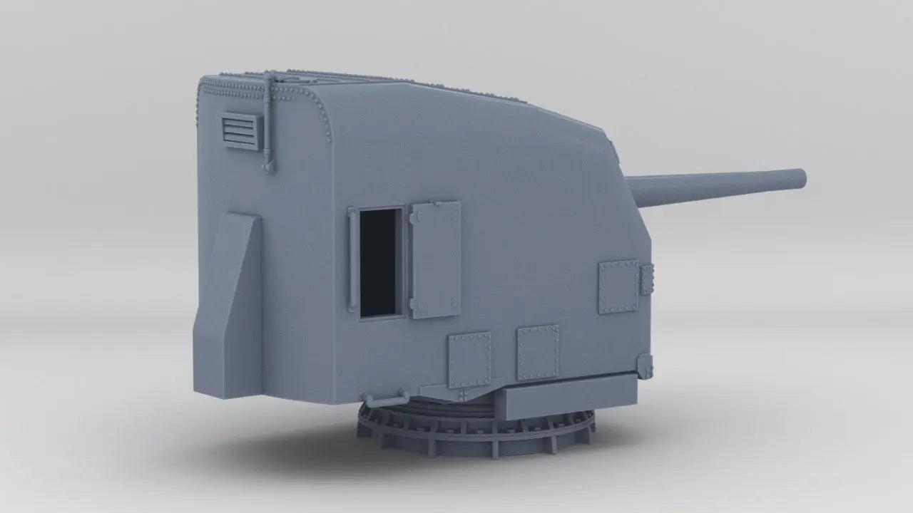 1/192 USN 5"/38 Cal. "Double Knuckle" Mount Hard, Late Set - distefan 3d print