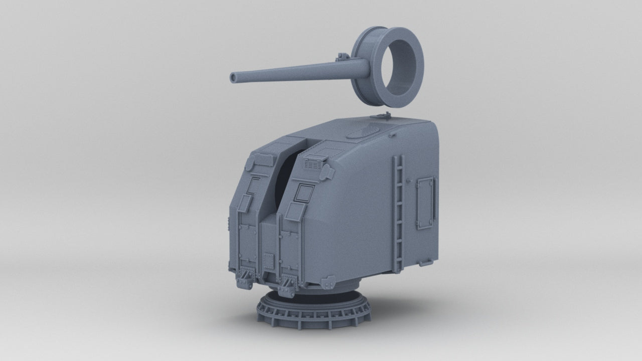 1/192 USN 5"/38 Cal. "Double Knuckle" Mount Light, Late Set - distefan 3d print