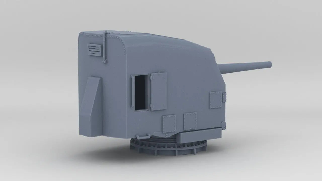 1/192 USN 5"/38 Cal. "Double Knuckle" Mount Light, Late Set - distefan 3d print